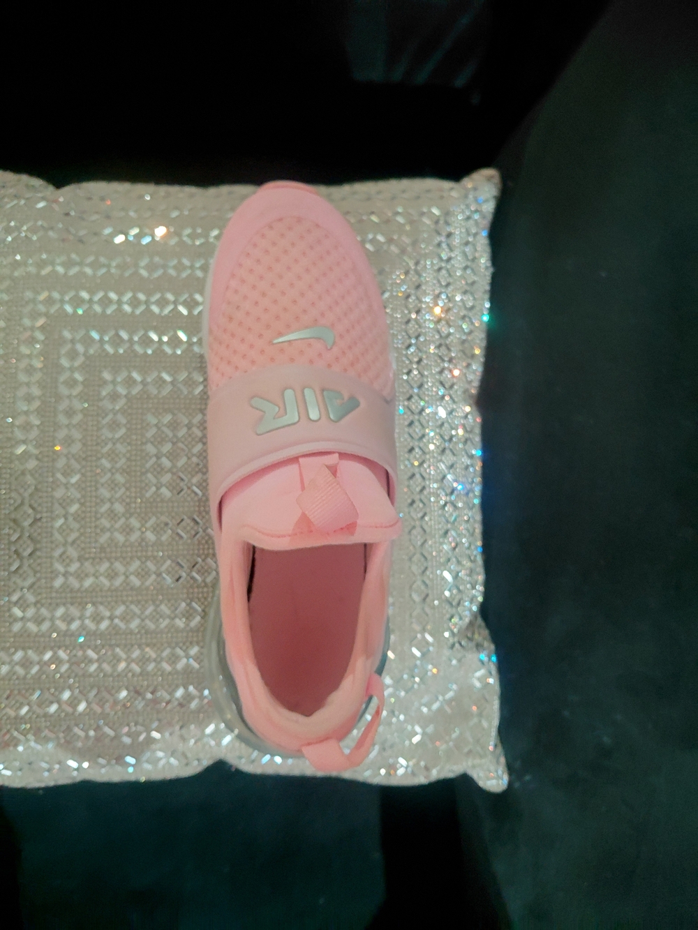 Nike Pink Slip-On Athletic Sneakers with Clear Heel - Picture 2 of 4